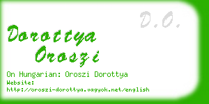 dorottya oroszi business card